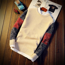 Load image into Gallery viewer, Autumn Winter Sweater Men's Round Neck Solid Color Turtleneck Sweater Men's Youth Trend New Slim Long Sleeve Sweater
