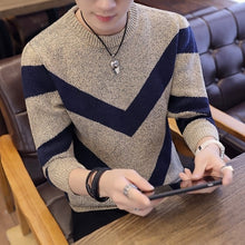 Load image into Gallery viewer, Korea Grey Sweaters And Pullovers Men Long Sleeve Knitted Sweater High Quality Winter Pullovers Homme Warm Navy Coat 3xl Newest