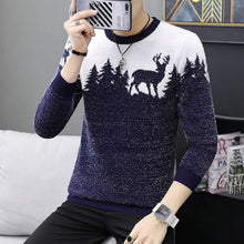 Load image into Gallery viewer, Autumn Korean Fashion Sweater Men Female Sika Deer Pattern Casual  Knitted Pullovers Slim Fit Christmas Gift Male Pull Sweter