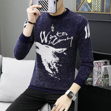 Load image into Gallery viewer, Autumn Korean Fashion Sweater Men Female Sika Deer Pattern Casual  Knitted Pullovers Slim Fit Christmas Gift Male Pull Sweter
