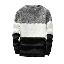 Load image into Gallery viewer, Men's Knitted Sweater Autumn Winter Casual O-Neck Striped Slim Knittwear Mens Sweaters Pullovers Jumper Pull Homme Clothes